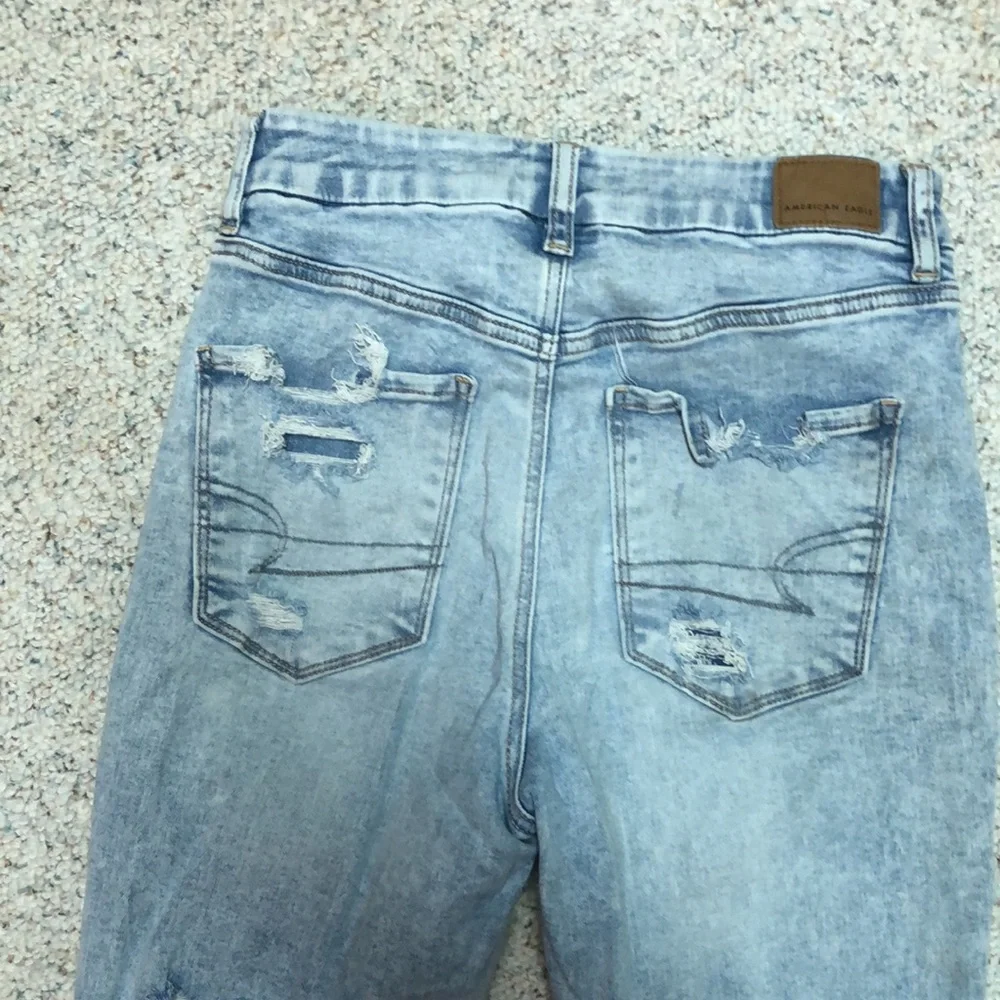 American eagle ne(x)t level stretch curvy super hi-rise leggings distressed - Picture 4 of 9